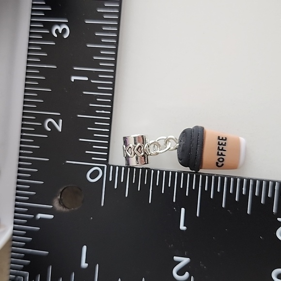 COFFEE Charm for European Style Bracelets Fits Pandora Systems - Picture 5 of 6